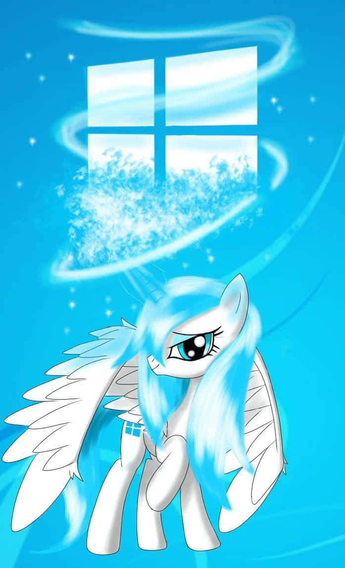 MLP Phone, blue-winged pony, icy mane, SD Phone Wallpaper