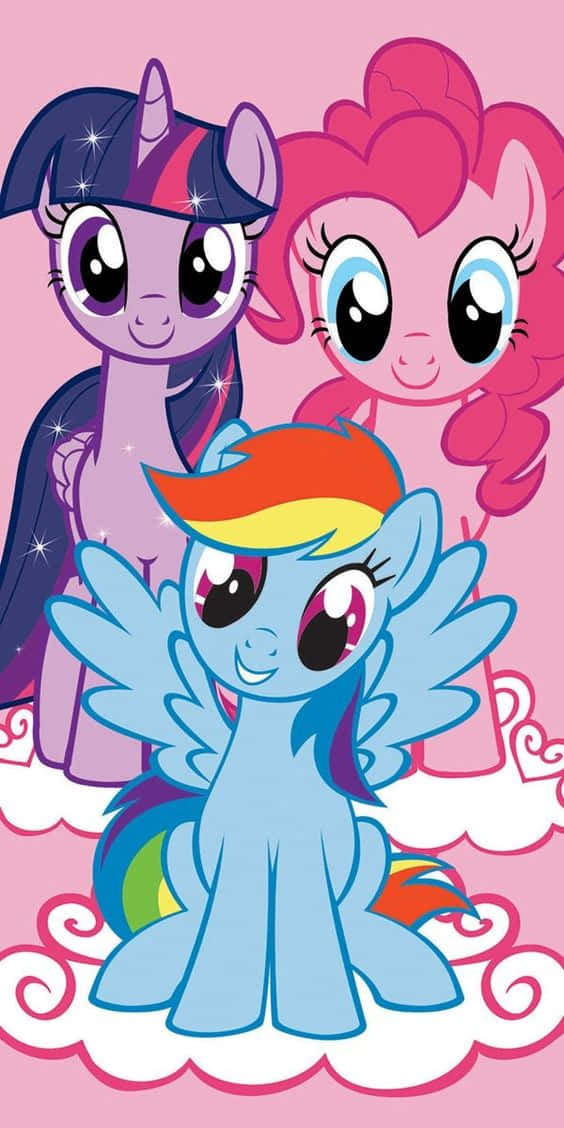Mlp Phone, rainbow manes, wings, SD Phone Wallpaper