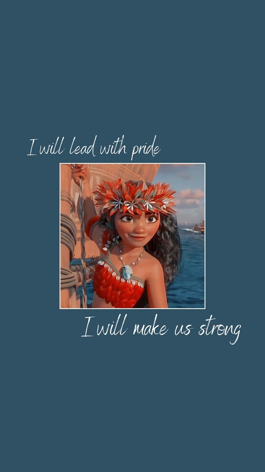 Moana, red floral crown, red top, Full HD Phone Wallpaper
