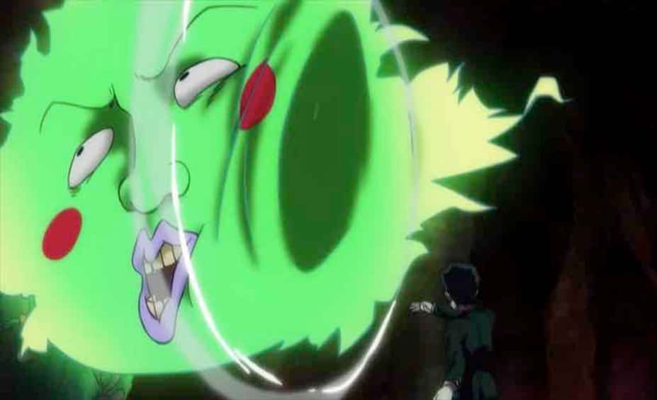 Mob Psycho 100, Ekubo, glowing green, SD Desktop Wallpaper