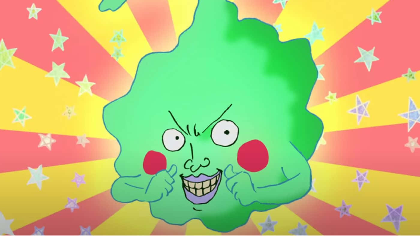 Mob Psycho 100, Ekubo, green cartoon character, HD Desktop Wallpaper