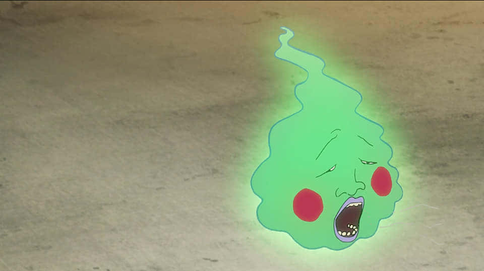 Mob Psycho 100, Ekubo, glowing green, SD Desktop Wallpaper