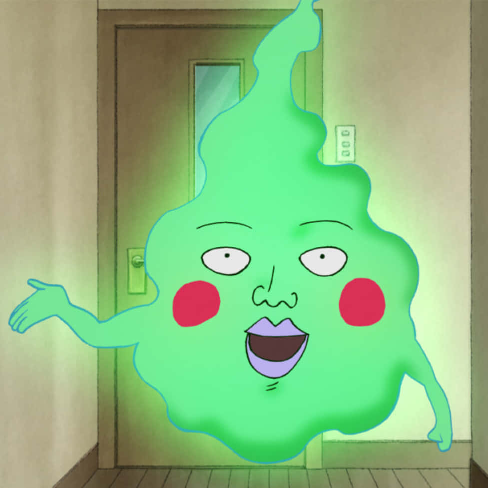 Mob Psycho 100 Ekubo, Ekubo, glowing green ghost, SD Desktop Wallpaper