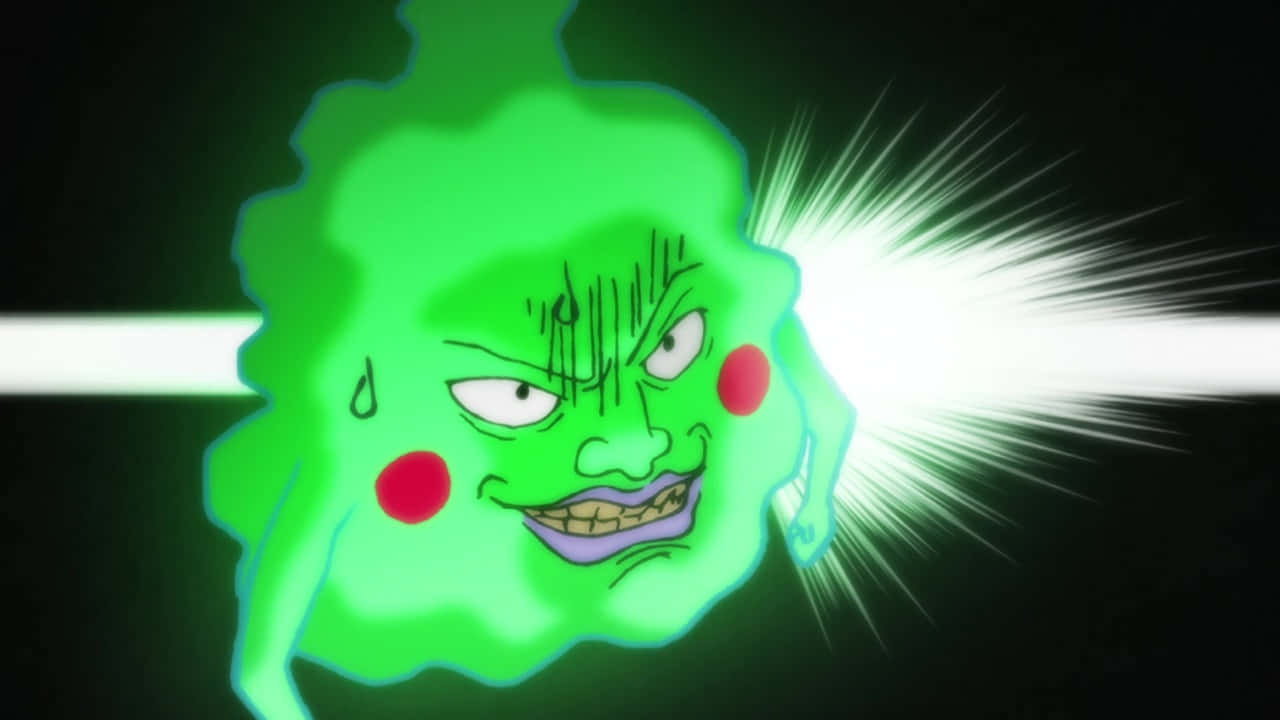 Mob Psycho 100, Ekubo, glowing green anime ghost, HD Desktop Wallpaper
