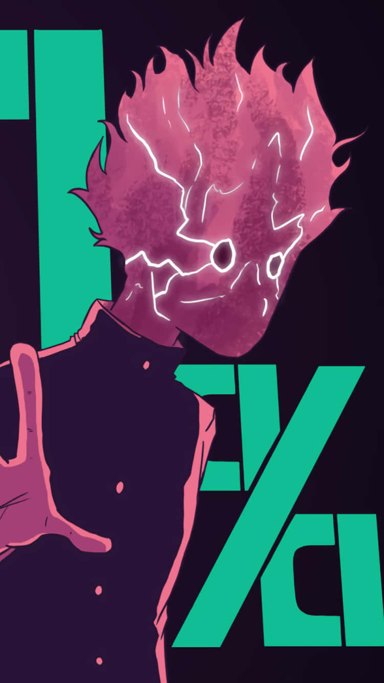 Mob Psycho 100, pink spiky hair, glowing white cracks, HD Phone Wallpaper