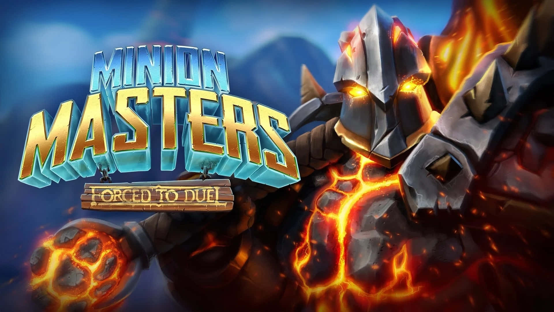 Moba Game, fiery armored minion, glowing eyes, Full HD Desktop Wallpaper