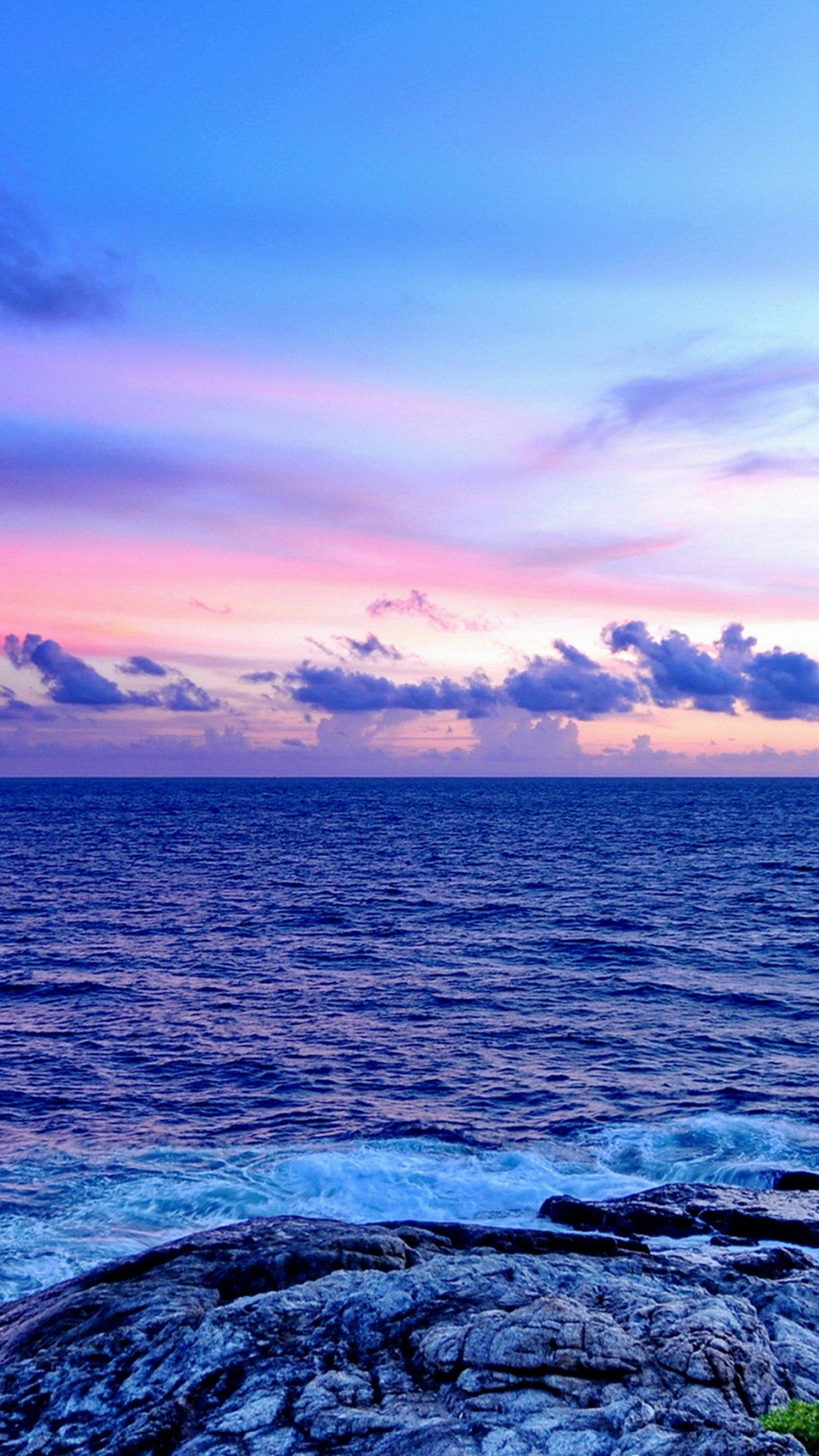 Mobile 4K, pastel blue, ocean, 4K Phone Wallpaper