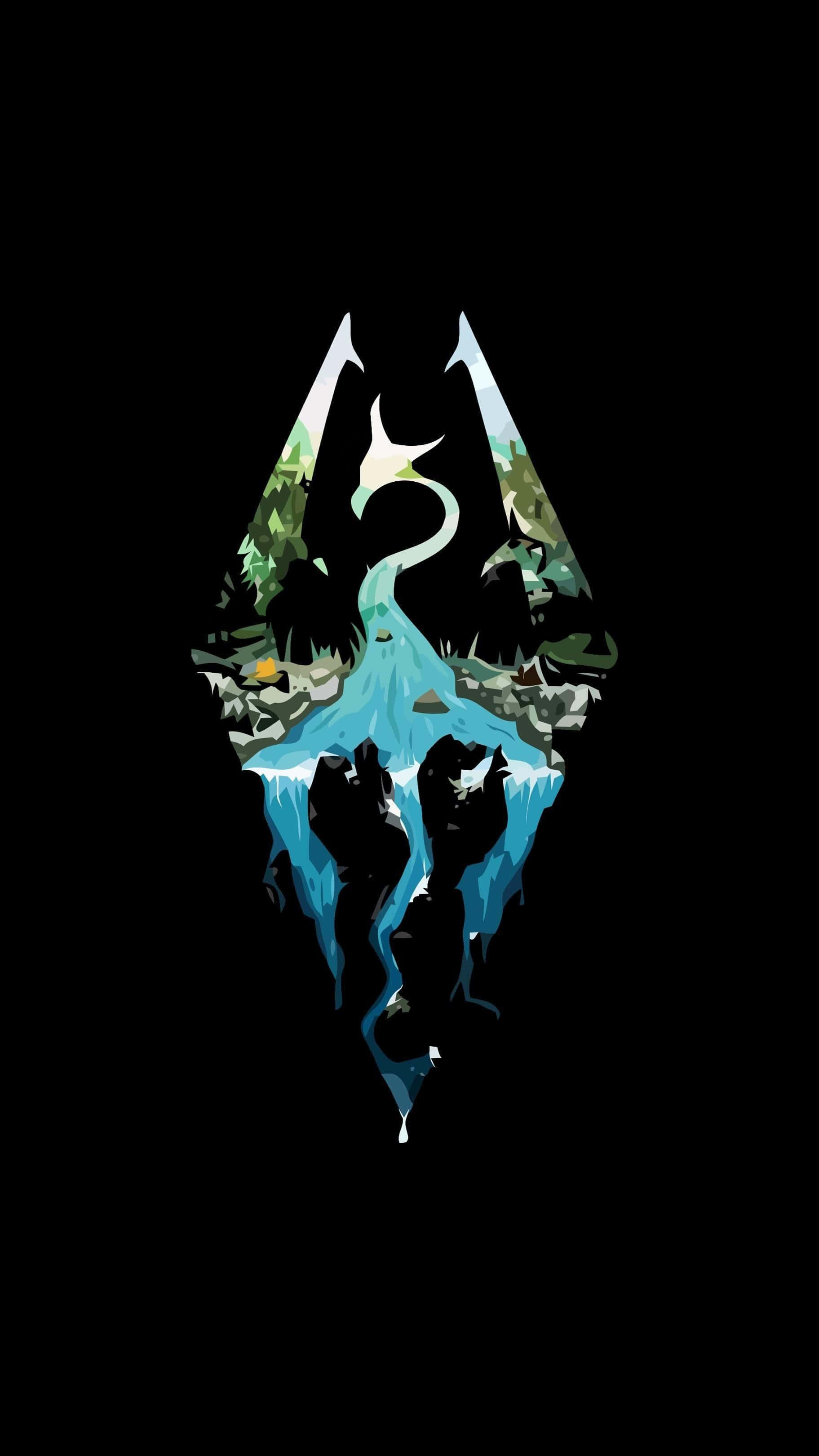 mobile gaming, blue serpent, glowing head, 2K Phone Wallpaper
