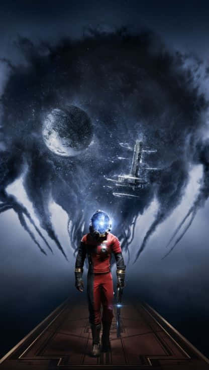 Mobile Gaming, astronaut, red suit, SD Phone Wallpaper