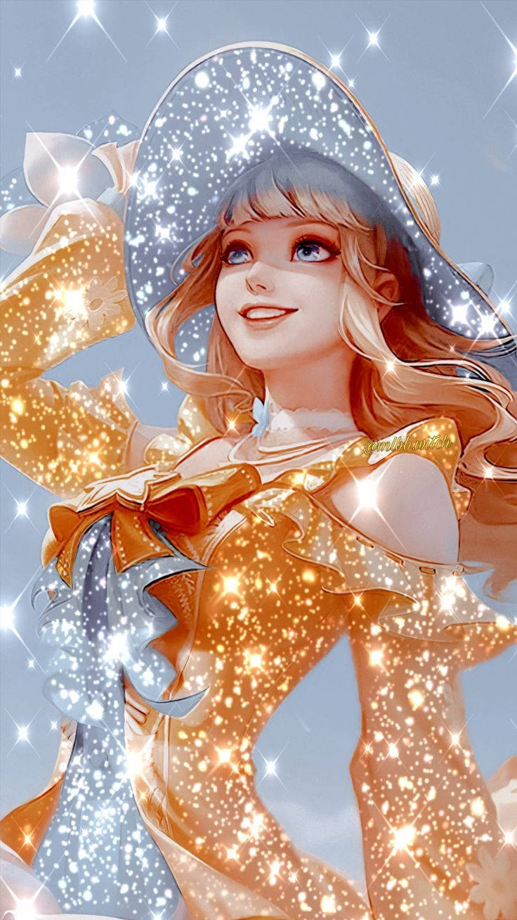 Mobile Legends Guinevere, sparkling hat, starry sky, HD Phone Wallpaper