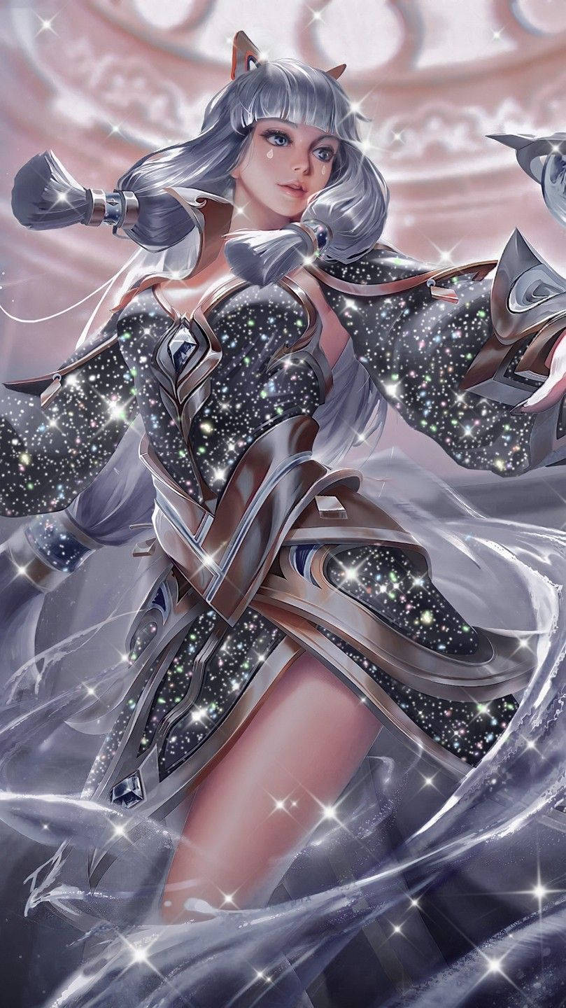 Mobile Legends Guinevere, amethyst dance, silver-haired, HD Phone Wallpaper