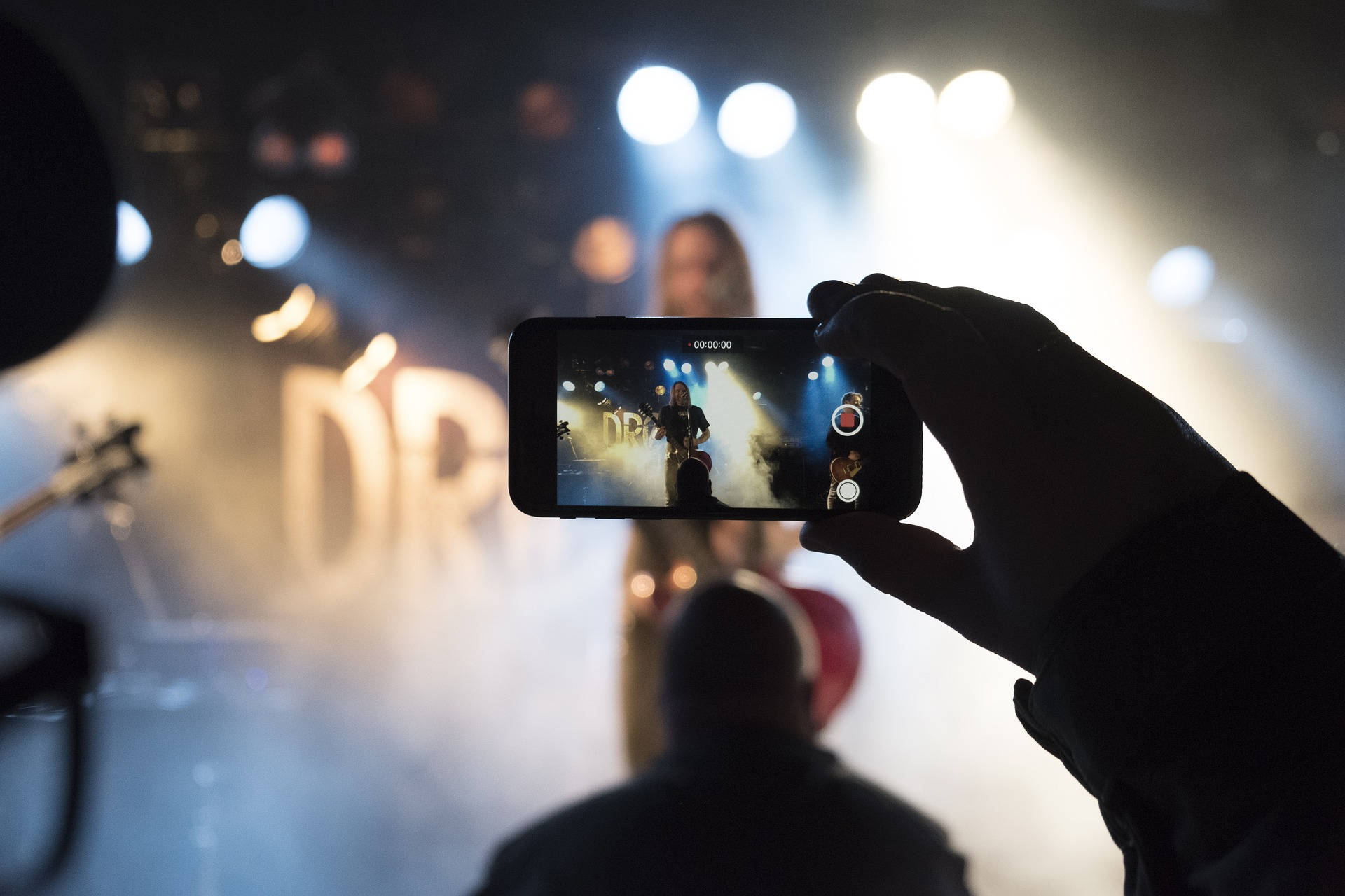 concert, stage lights, smoke, Full HD Desktop Wallpaper