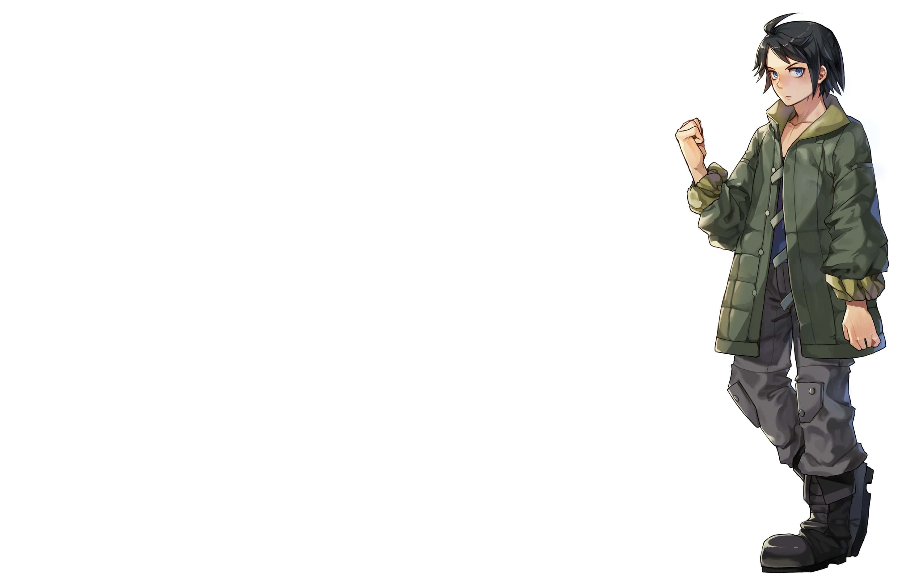 Mobile Suit Gundam Iron-blooded Orphans, anime boy, green jacket, 2K Desktop Wallpaper