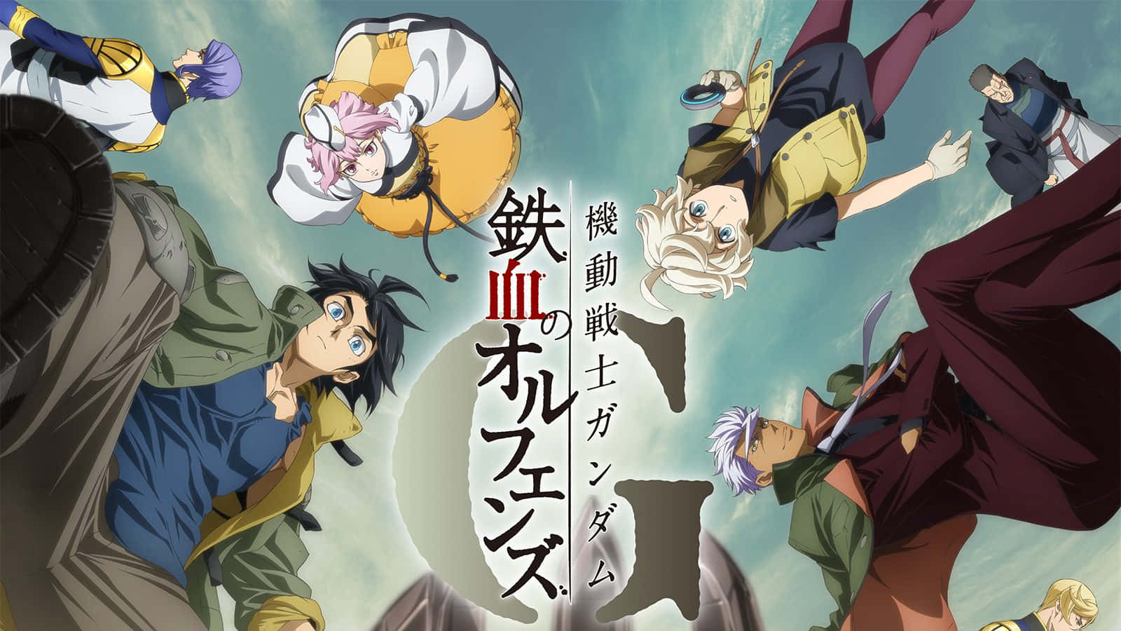 Mobile Suit Gundam Iron-blooded Orphans, zero gravity, cloudy sky, HD Desktop Wallpaper