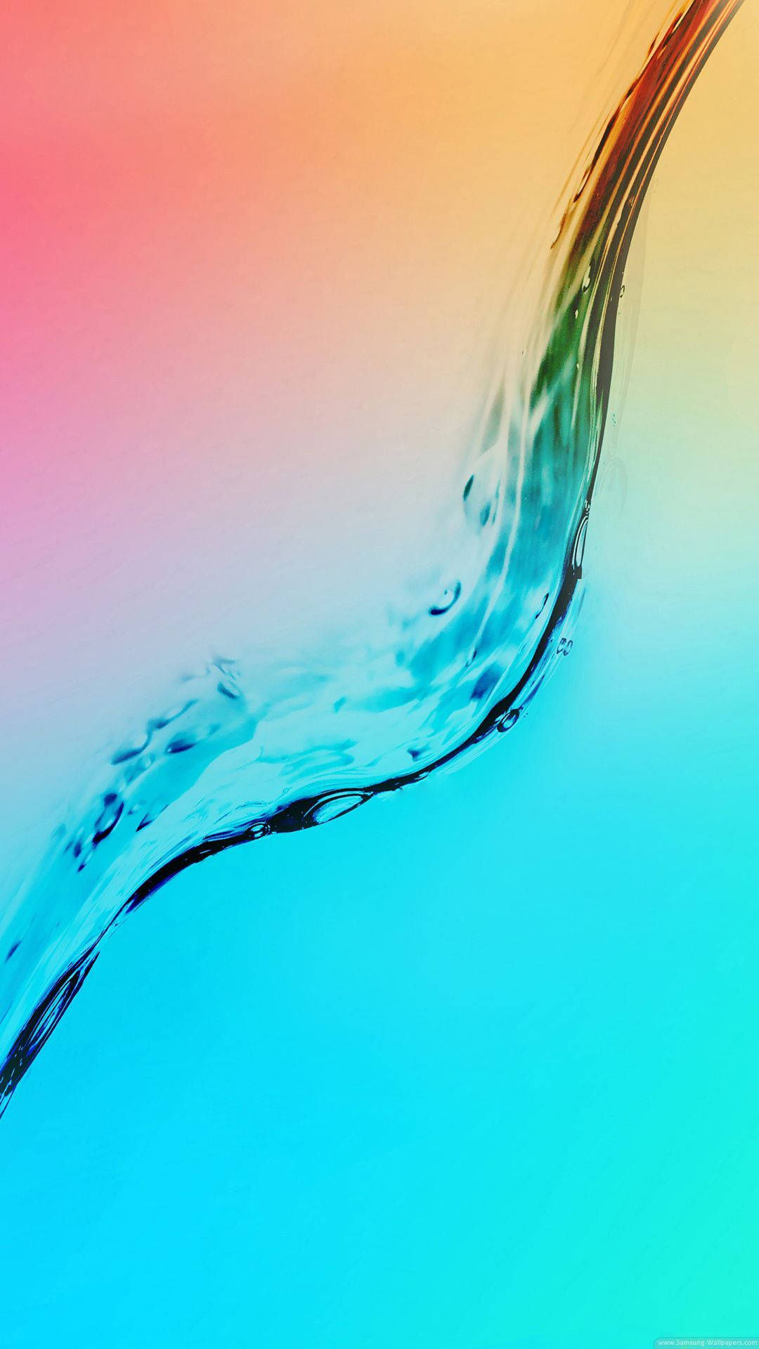 splashing water, gradient sky, pink, Full HD Phone Wallpaper