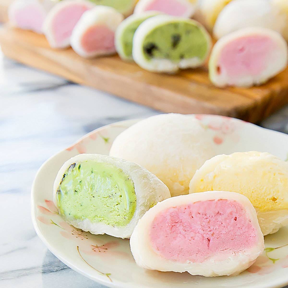mochi, pink, green, SD Desktop Wallpaper