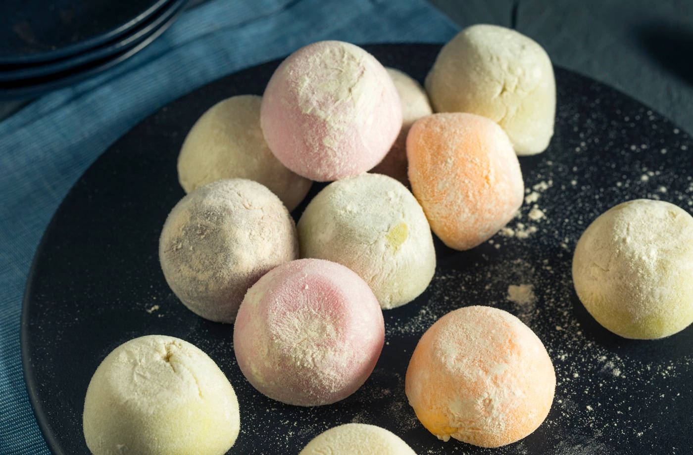 mochi, pastel-colored, powder, HD Desktop Wallpaper