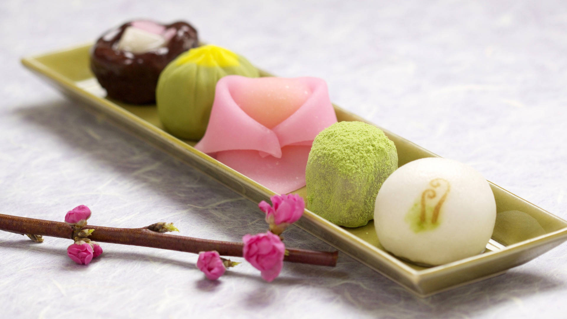 Mochi, Japanese mochi desserts, vibrant colors, Full HD Desktop Wallpaper