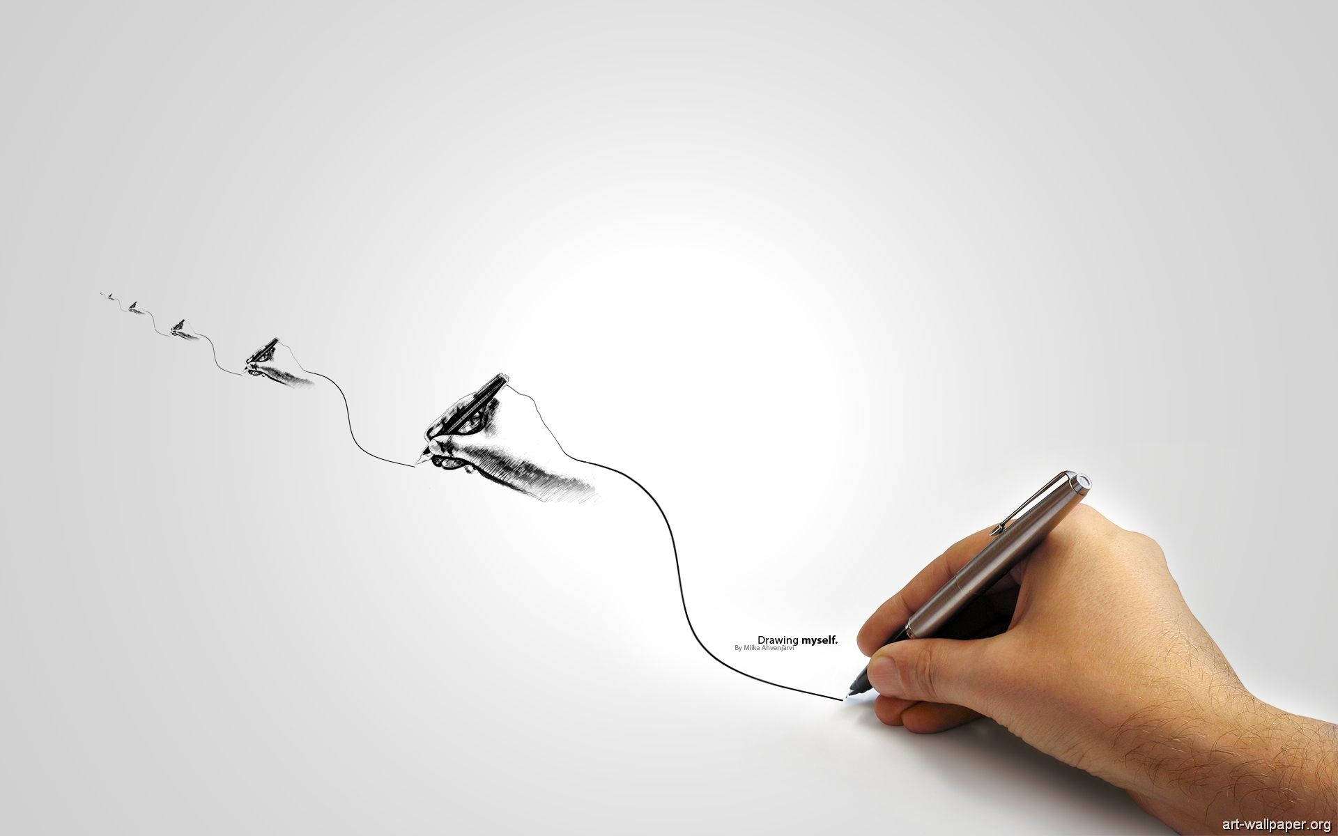 Modern Art, hand, pen, Full HD Desktop Wallpaper