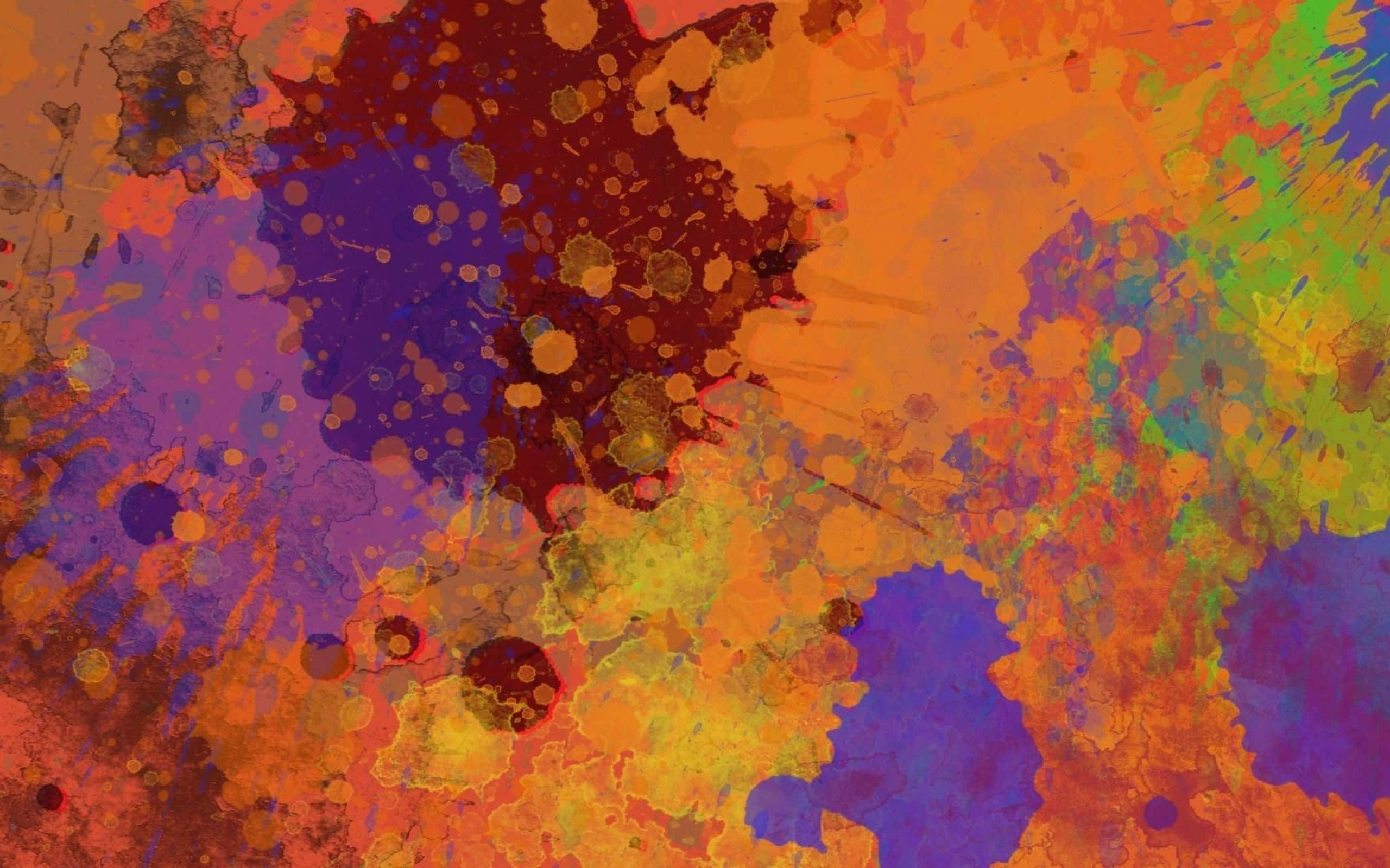 orange, purple, green, 2K Desktop Wallpaper
