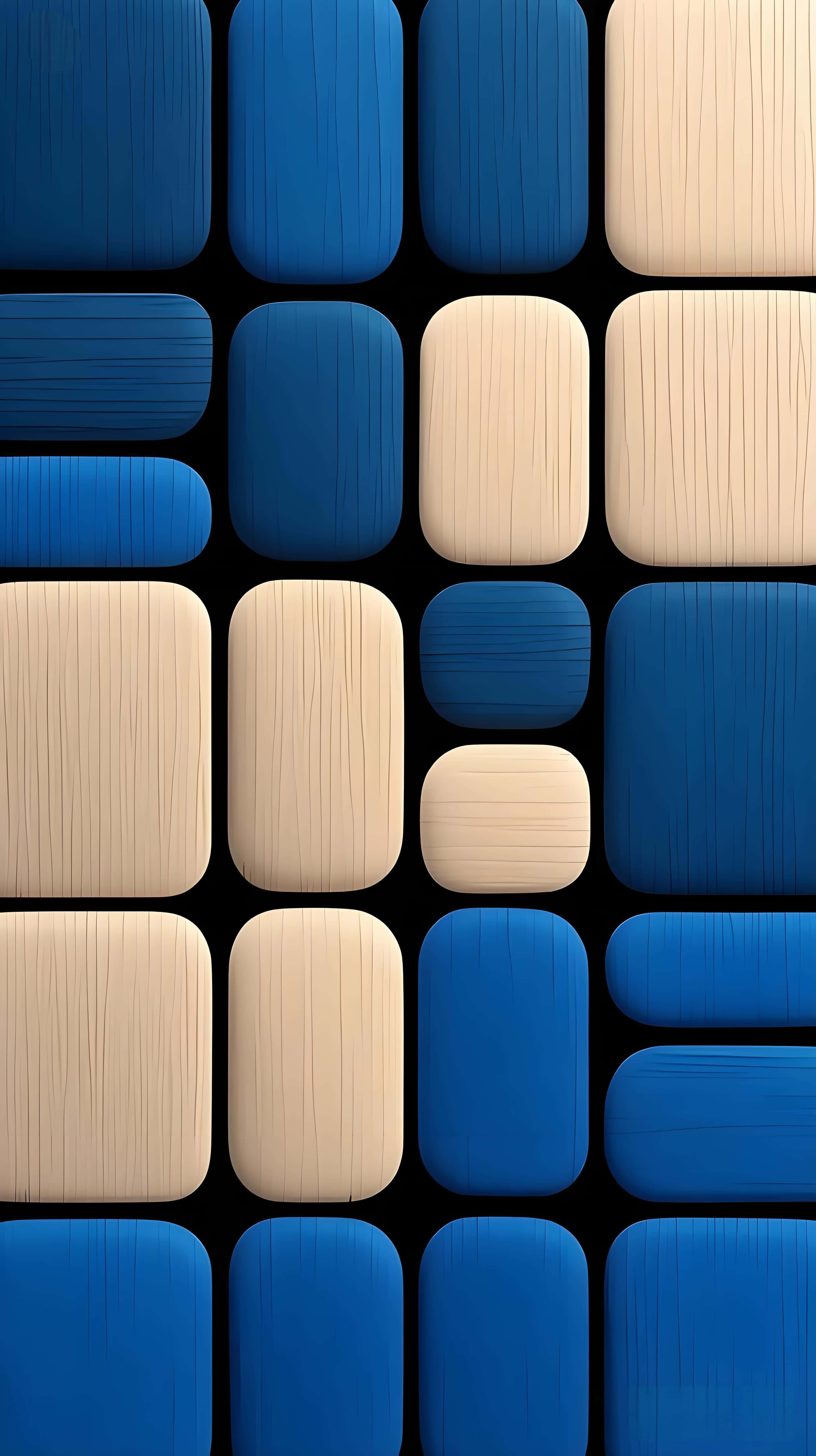 3D Geometric, Modern Art, wooden texture, 5K Phone Wallpaper