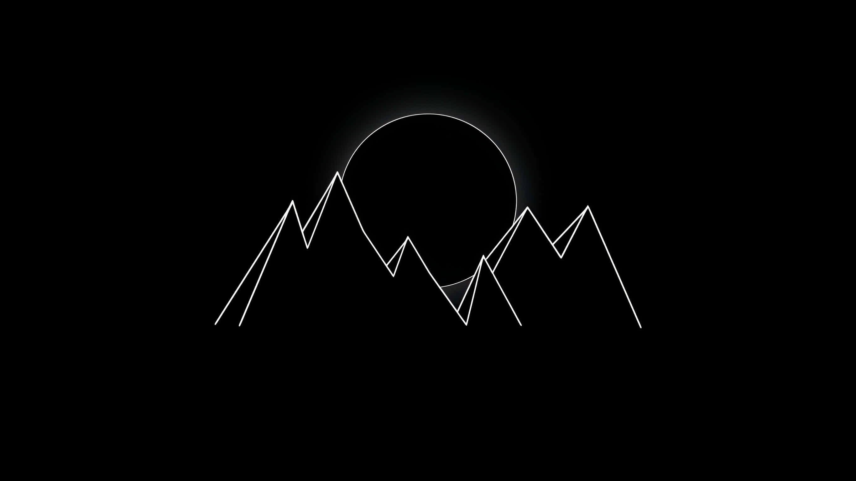 minimalist, dark landscape, eclipse, 2K Desktop Wallpaper