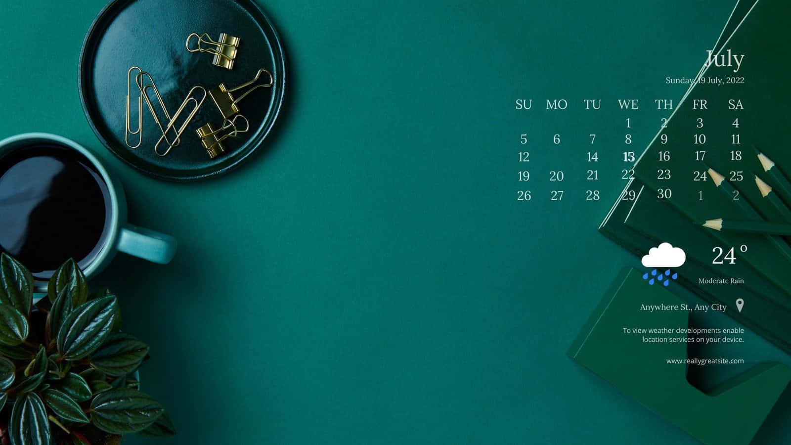Modern Desktop, teal, coffee plant, HD Desktop Wallpaper