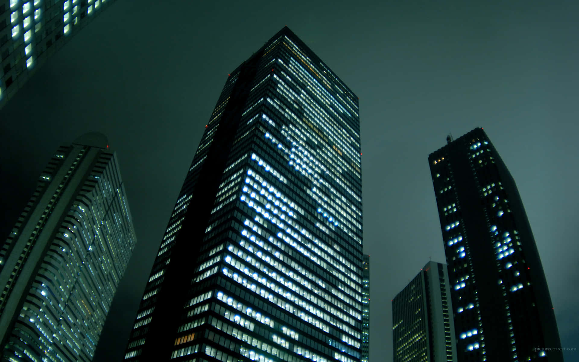 Modern Desktop, Dark Sky, skyscrapers, Full HD Desktop Wallpaper