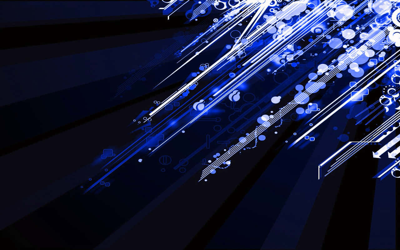 blue abstract background, stars, dynamic blue light streaks, HD Desktop Wallpaper