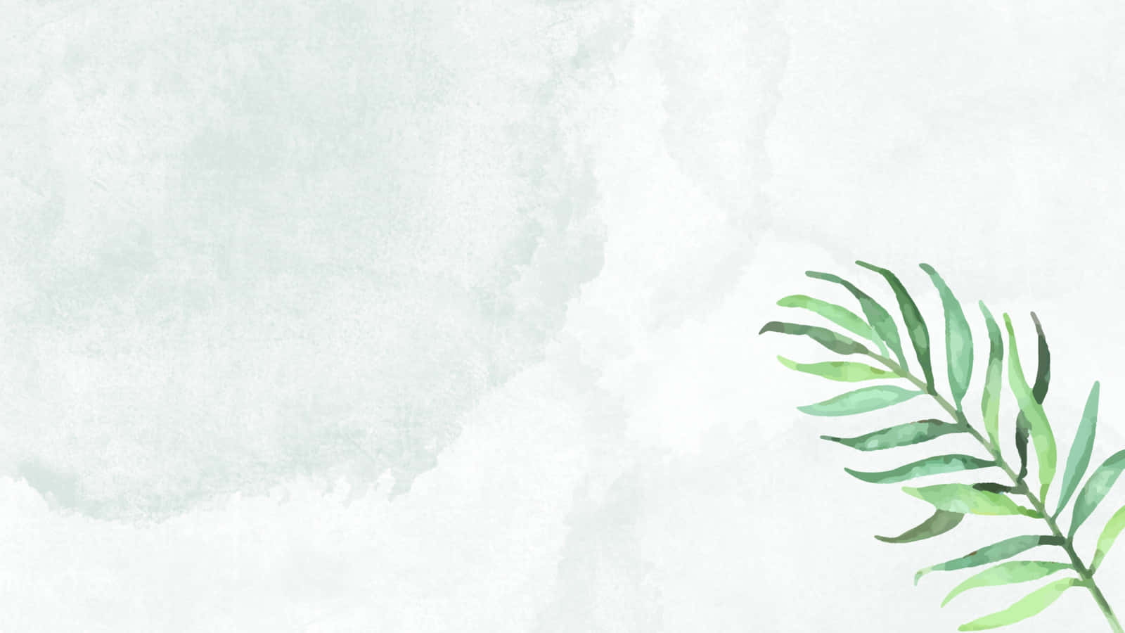 modern desktop, watercolor leaf, soft green tones, HD Desktop Wallpaper