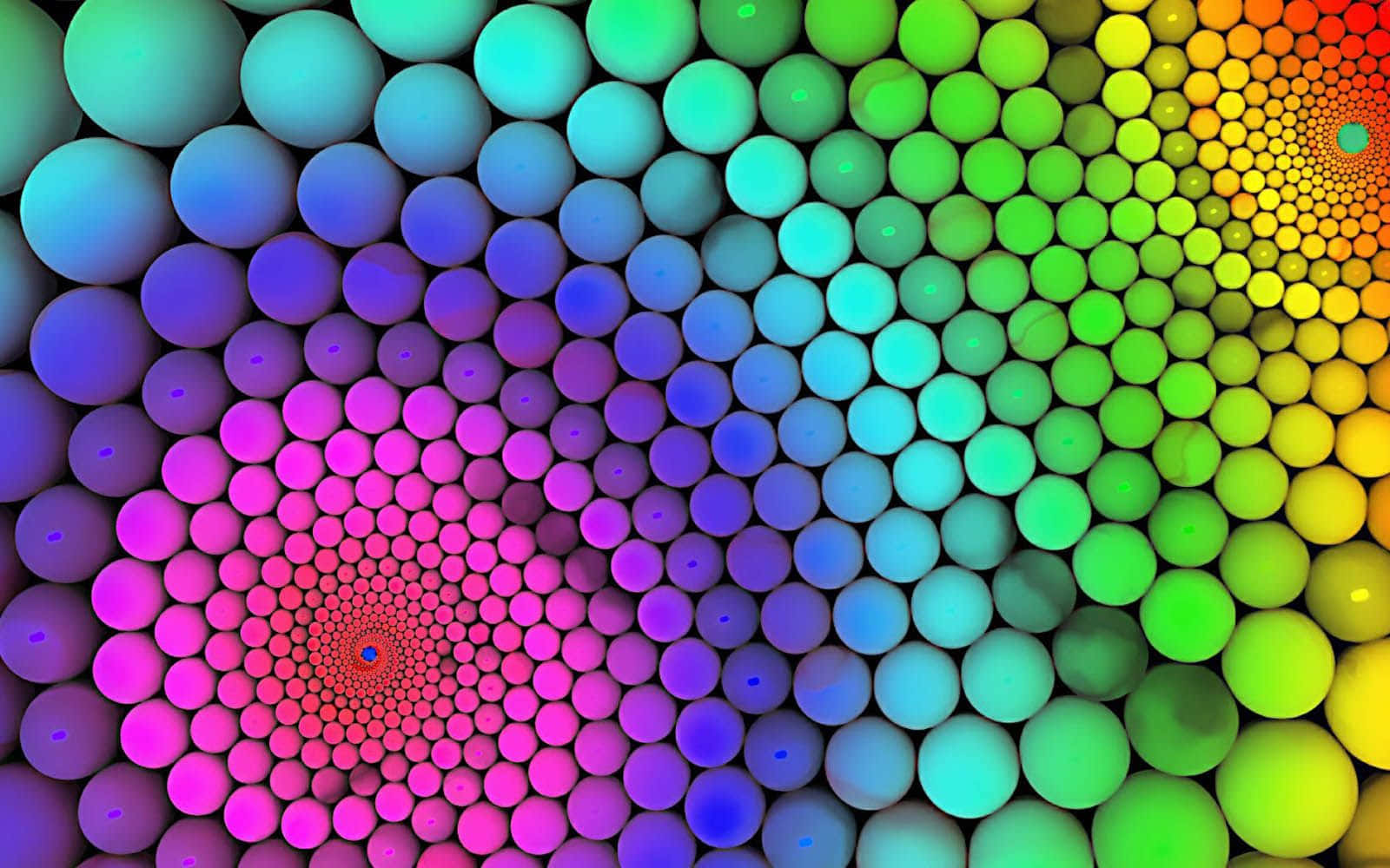 Modern Desktop, vibrant gradient spheres, rainbow vortex effect, HD Desktop Wallpaper