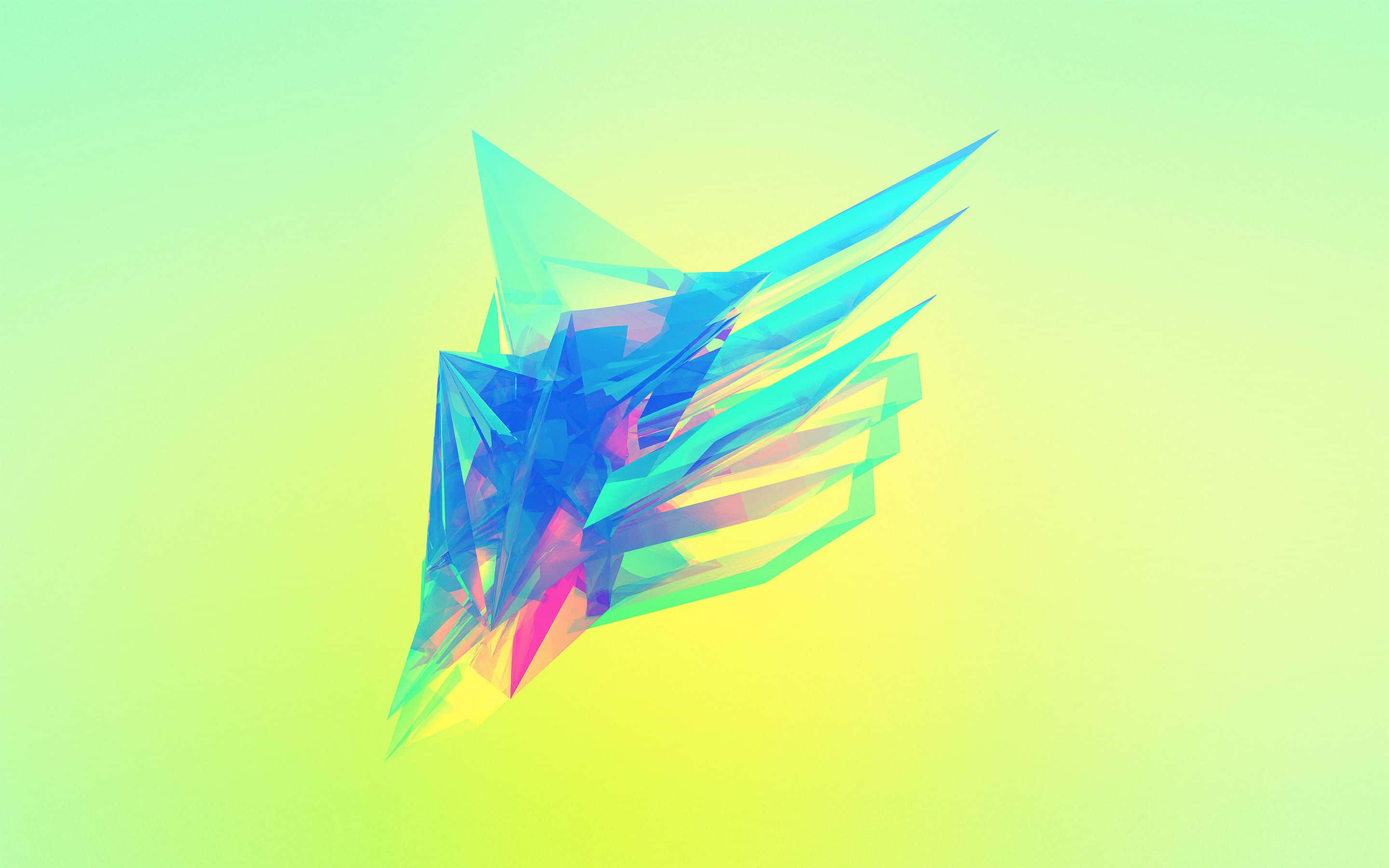 rainbow colored background, vibrant geometric crystal, sharp facets, 2K Desktop Wallpaper
