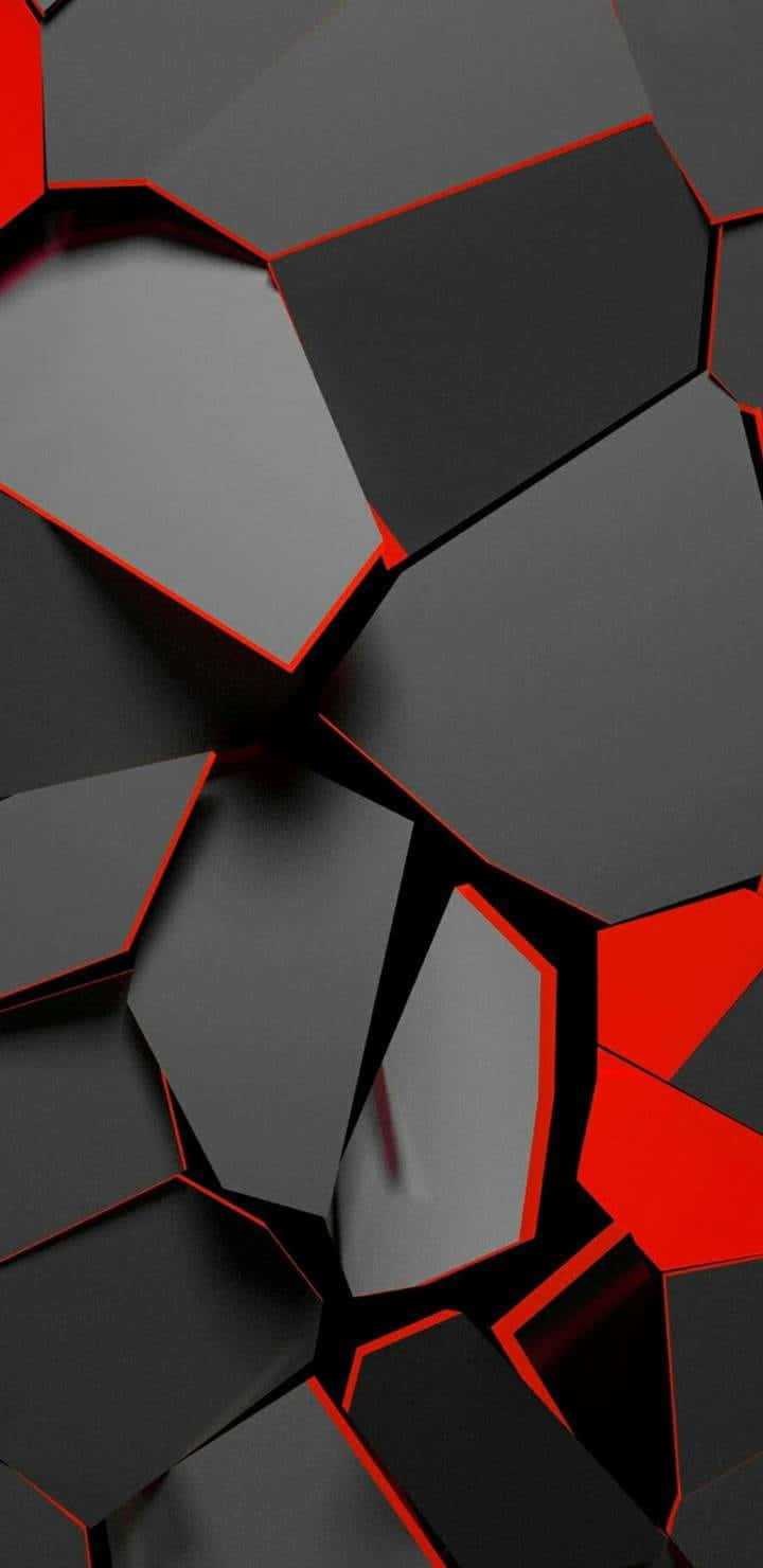 Modern iPhone, black, vibrant red glowing edges, HD Phone Wallpaper