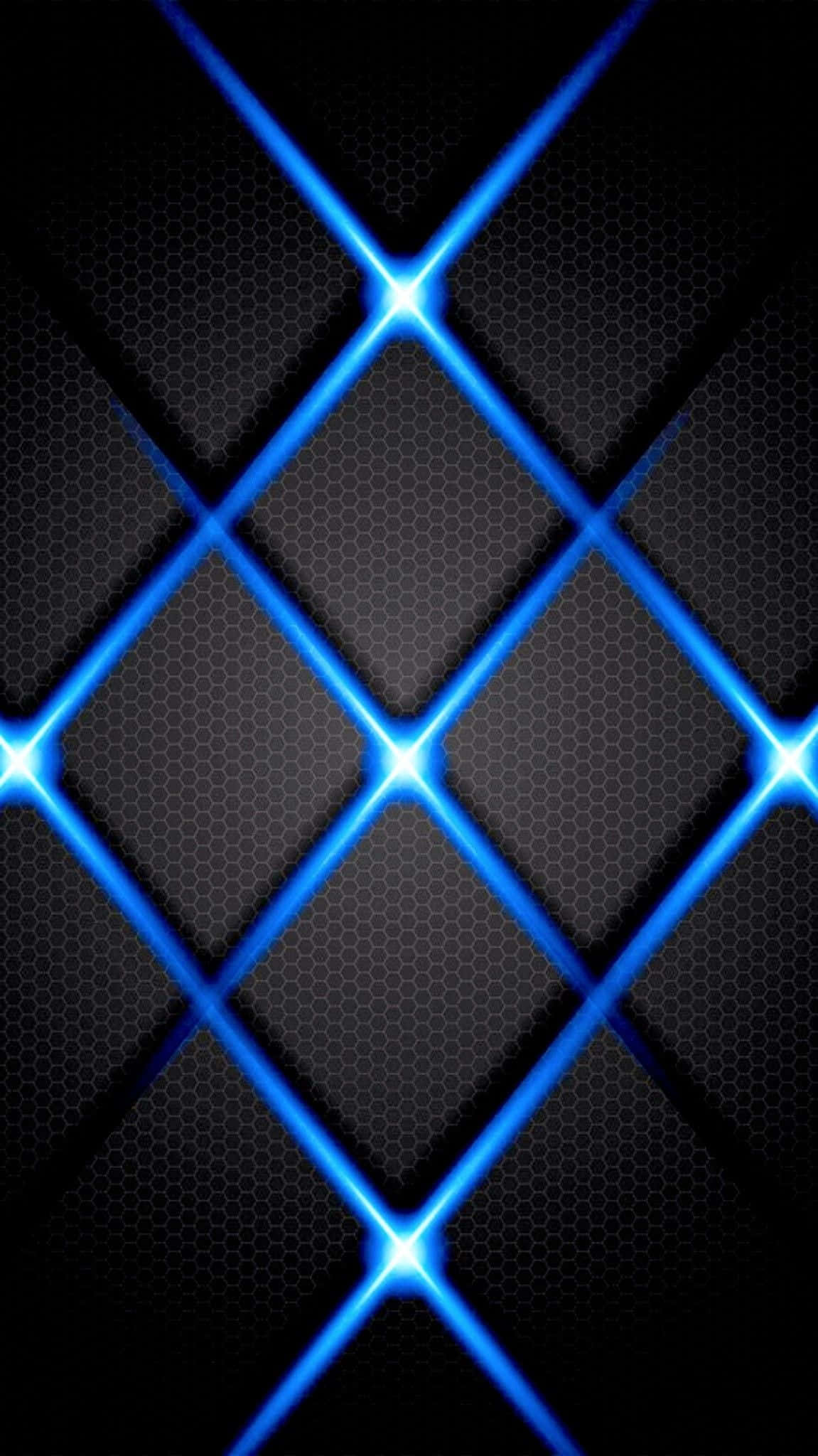 modern iPhone, vibrant blue glowing lines, diamond grid, Full HD Phone Wallpaper