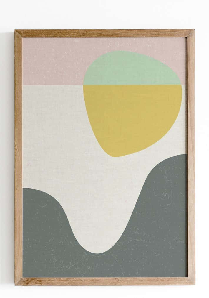 Modern Minimalist Art, soft pastel colors, organic shapes, SD Phone Wallpaper
