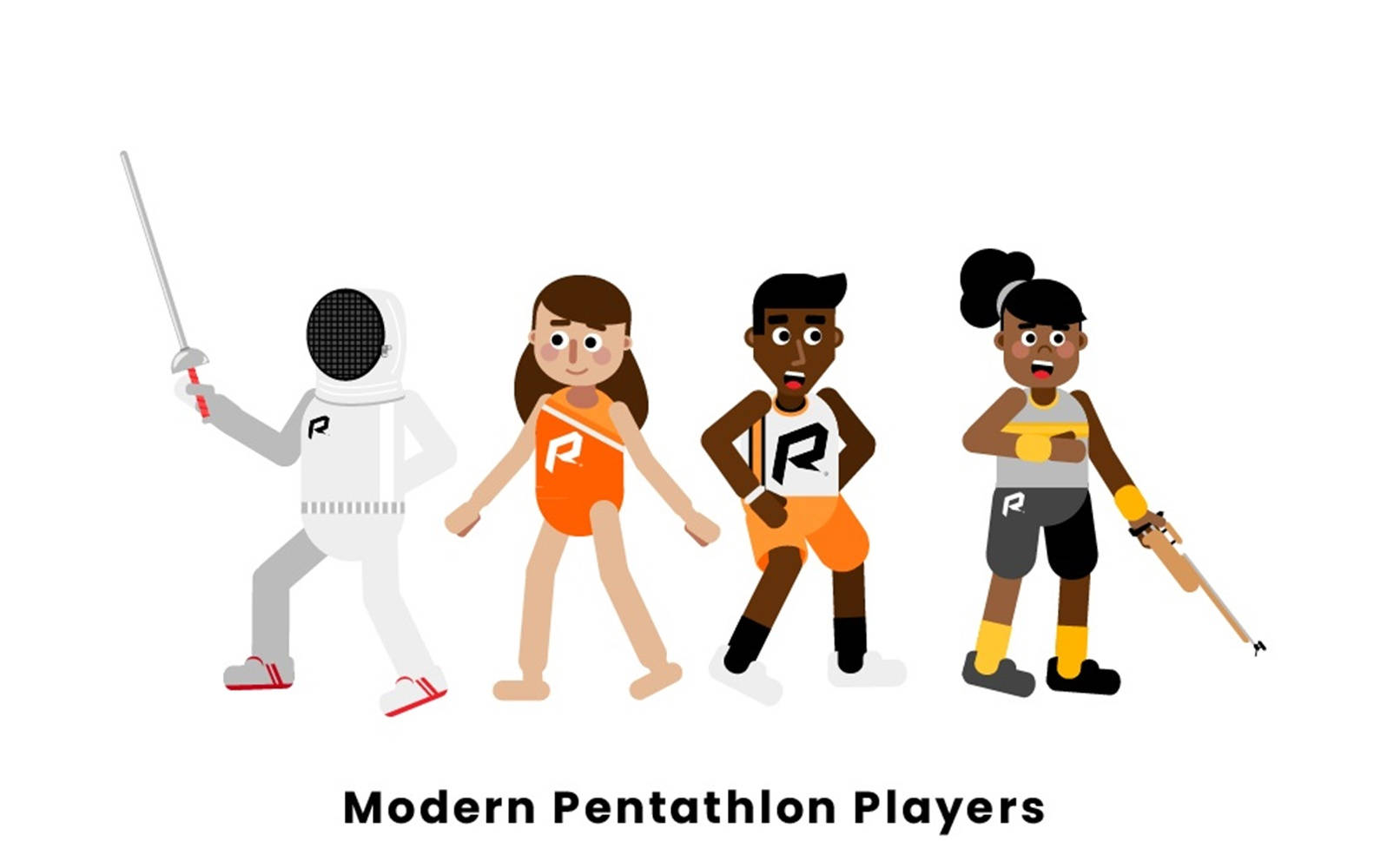 Modern Pentathlon, fencing sword, running, HD Desktop Wallpaper