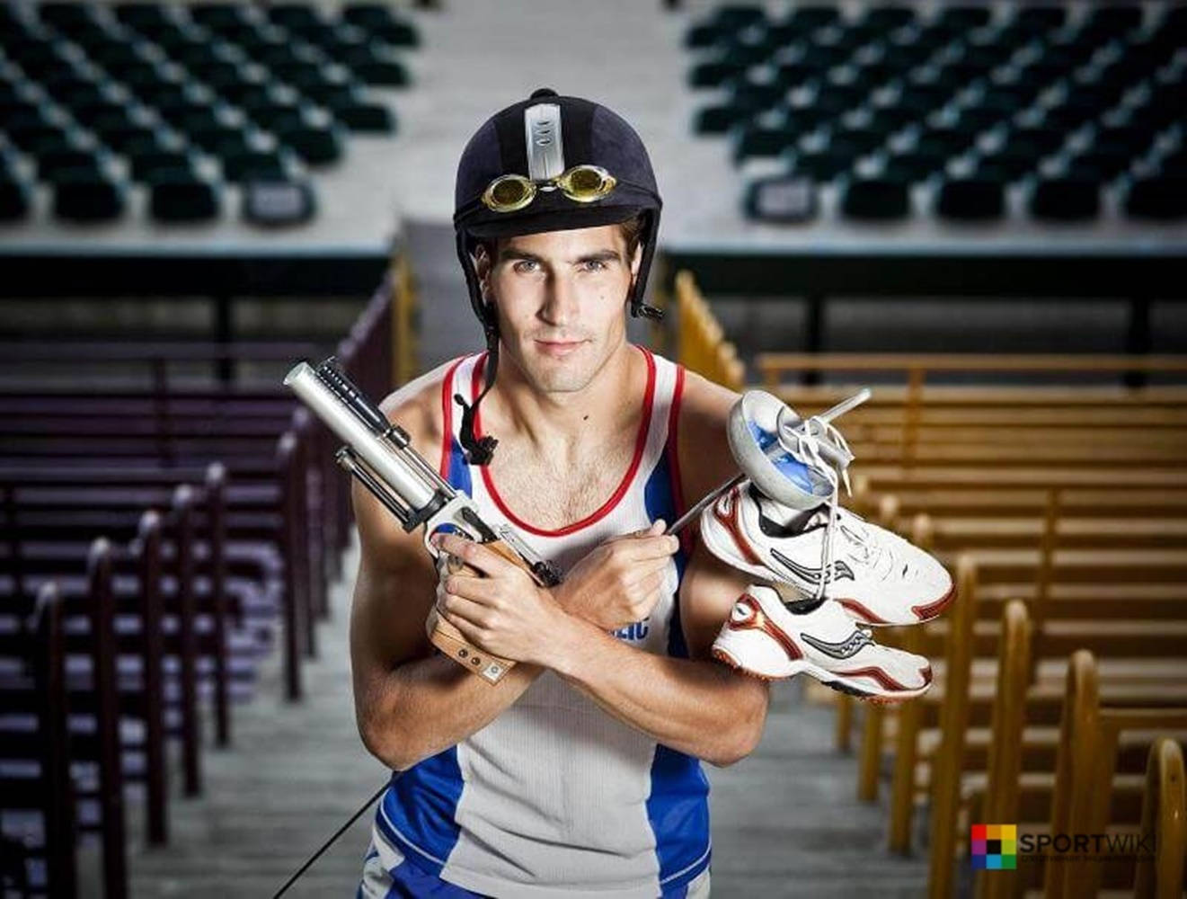 Modern Pentathlon, racing helmet, goggles, HD Desktop Wallpaper
