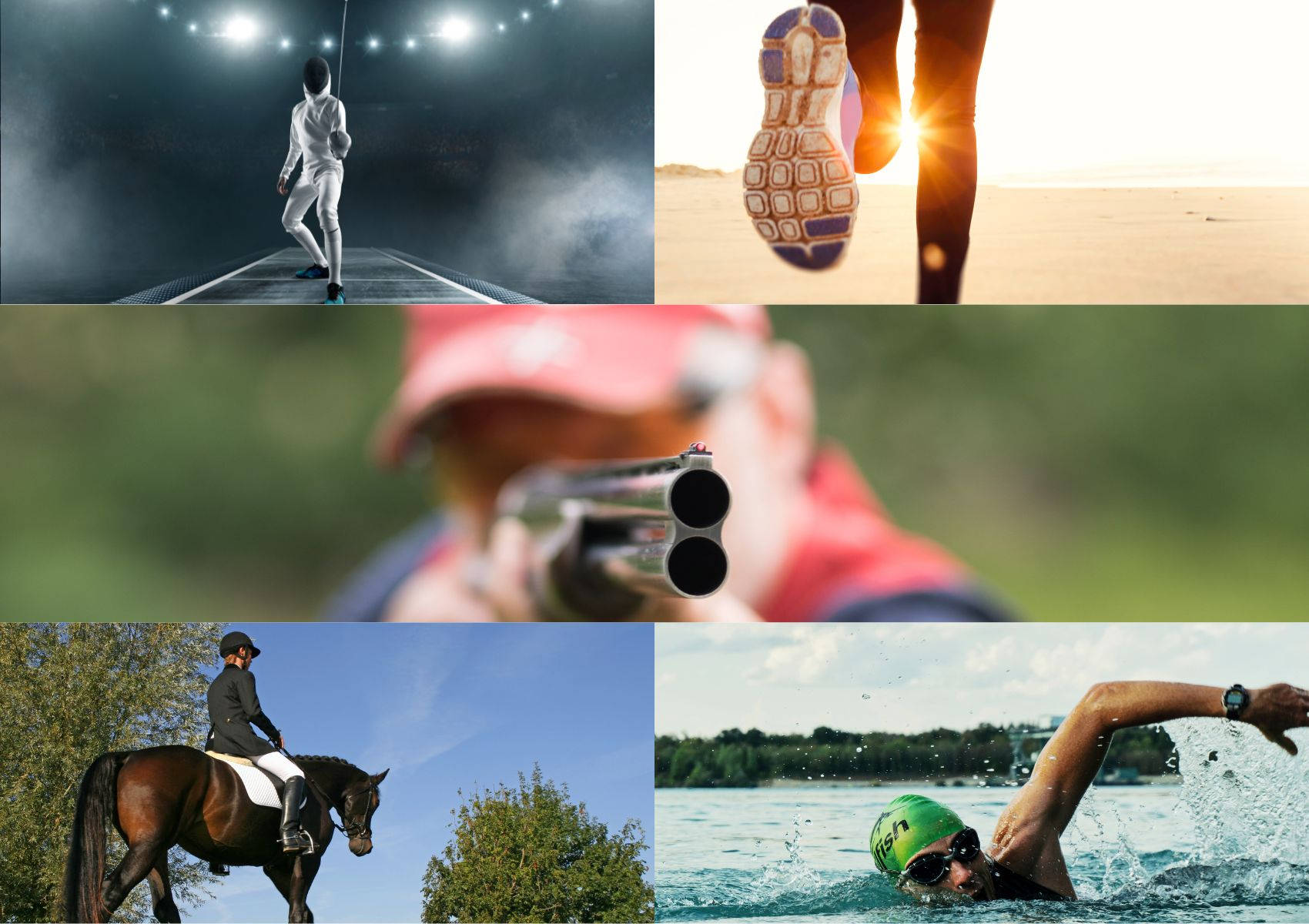 Modern Pentathlon, swimmer, fencer, HD Desktop Wallpaper