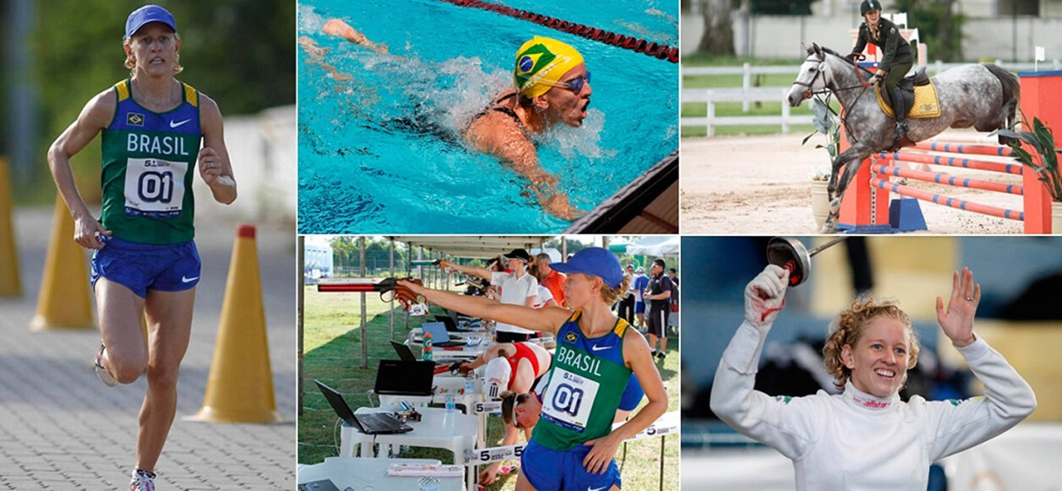 Modern Pentathlon, track running, swimming, Full HD Desktop Wallpaper