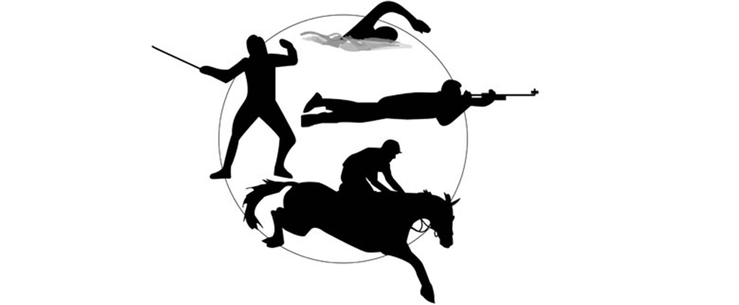 Modern Pentathlon, horse polo player, silhouette, Full HD Desktop Wallpaper