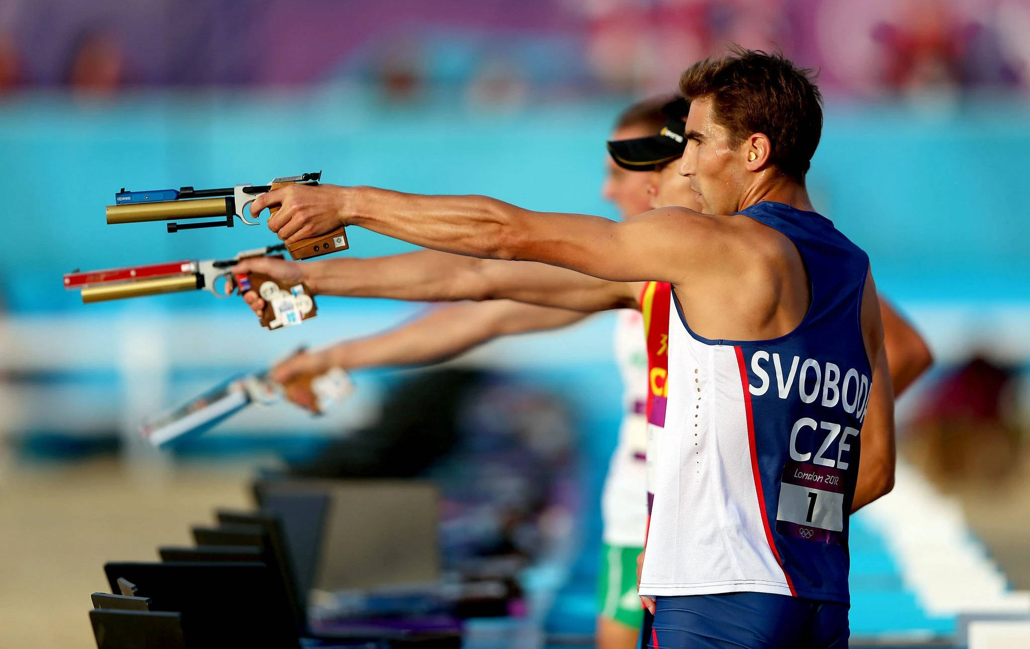 Modern Pentathlon, pistol shooting, Olympic shooting competition, Full HD Desktop Wallpaper