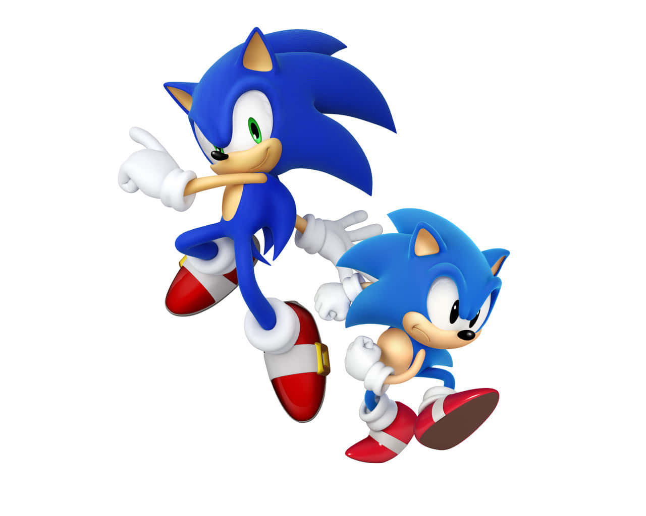 Modern Sonic, blue hedgehog, red and white shoes, HD Desktop Wallpaper