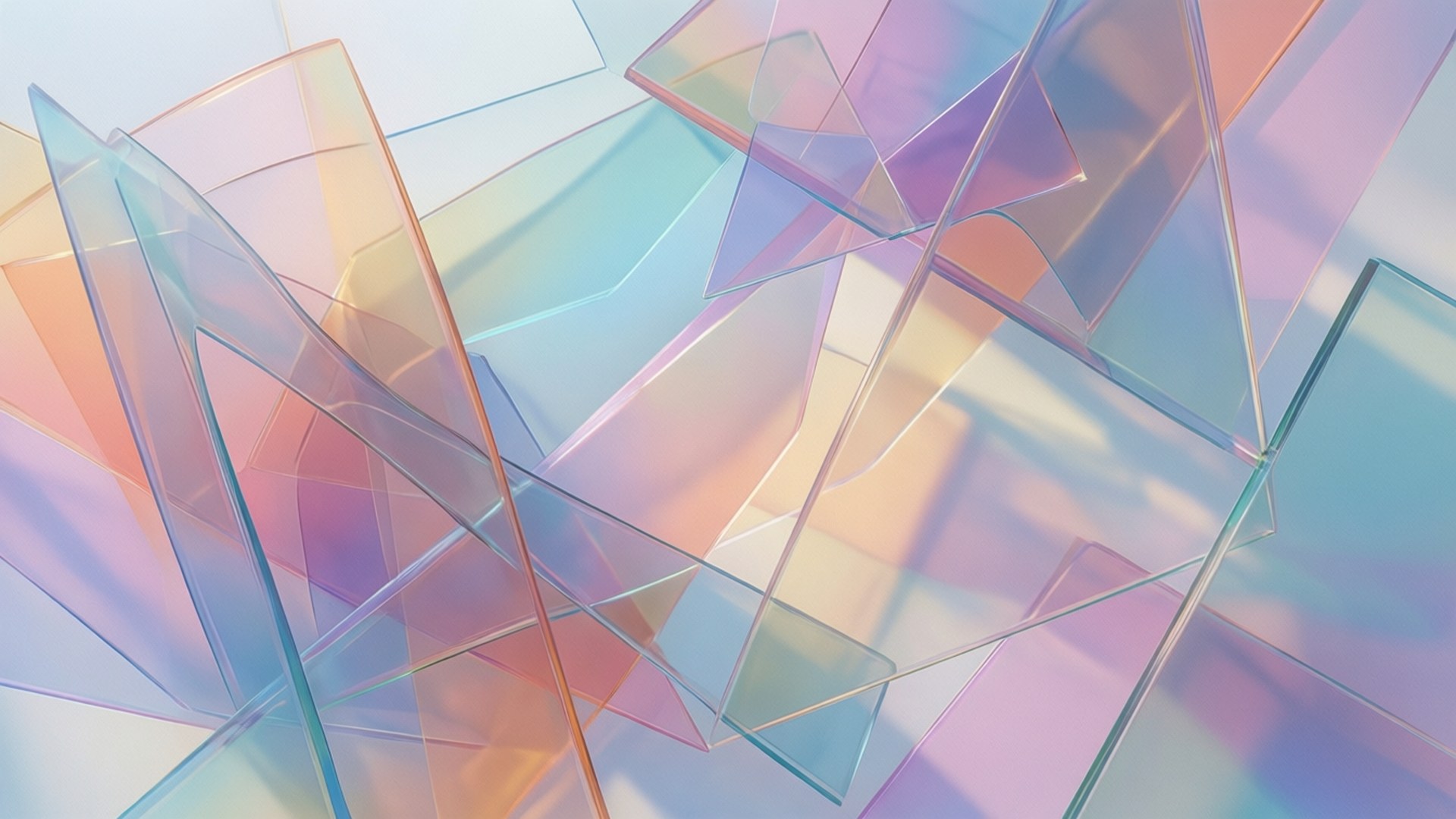 pastel geometry overlay, translucent geometric shards, soft pastel light, Full HD Desktop Wallpaper