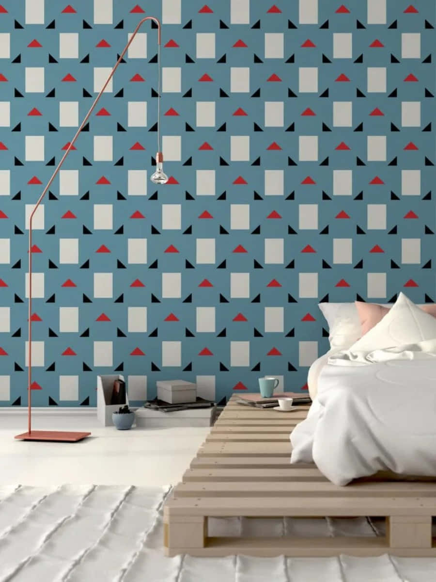 modernism, bedroom, wooden pallet, SD Phone Wallpaper