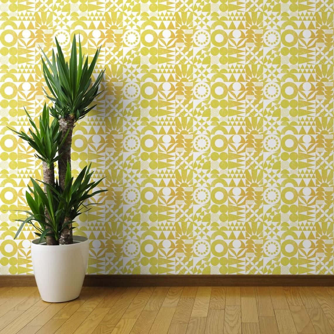 modernism, yucca plant, vibrant yellow, SD Desktop Wallpaper