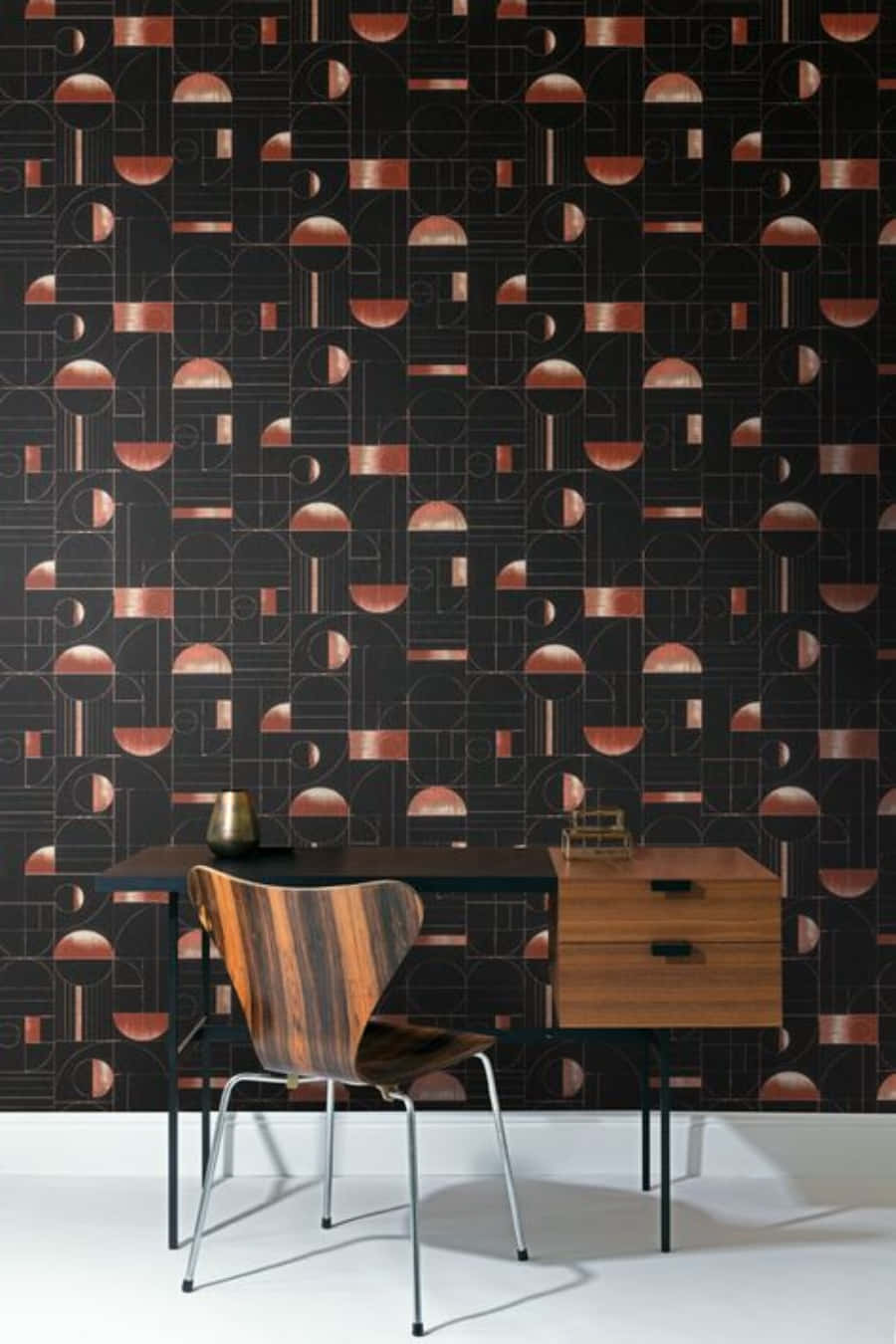 modernism, copper, geometric shapes, HD Phone Wallpaper