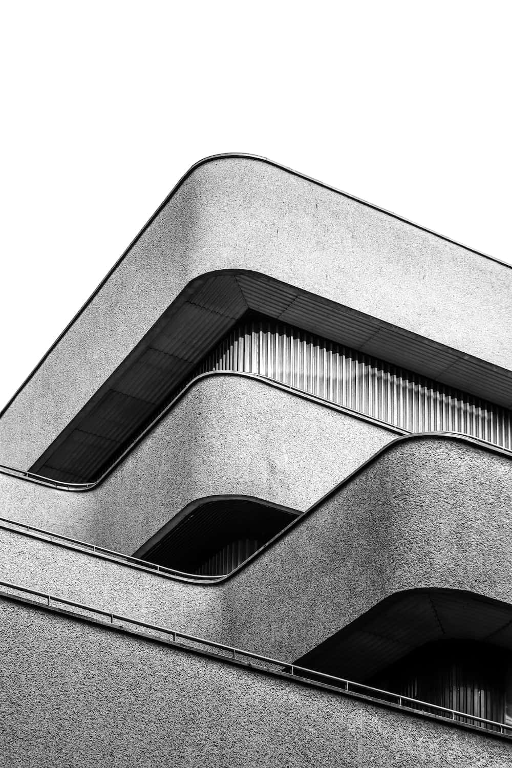 modernism, black and white, textured concrete facade, HD Phone Wallpaper