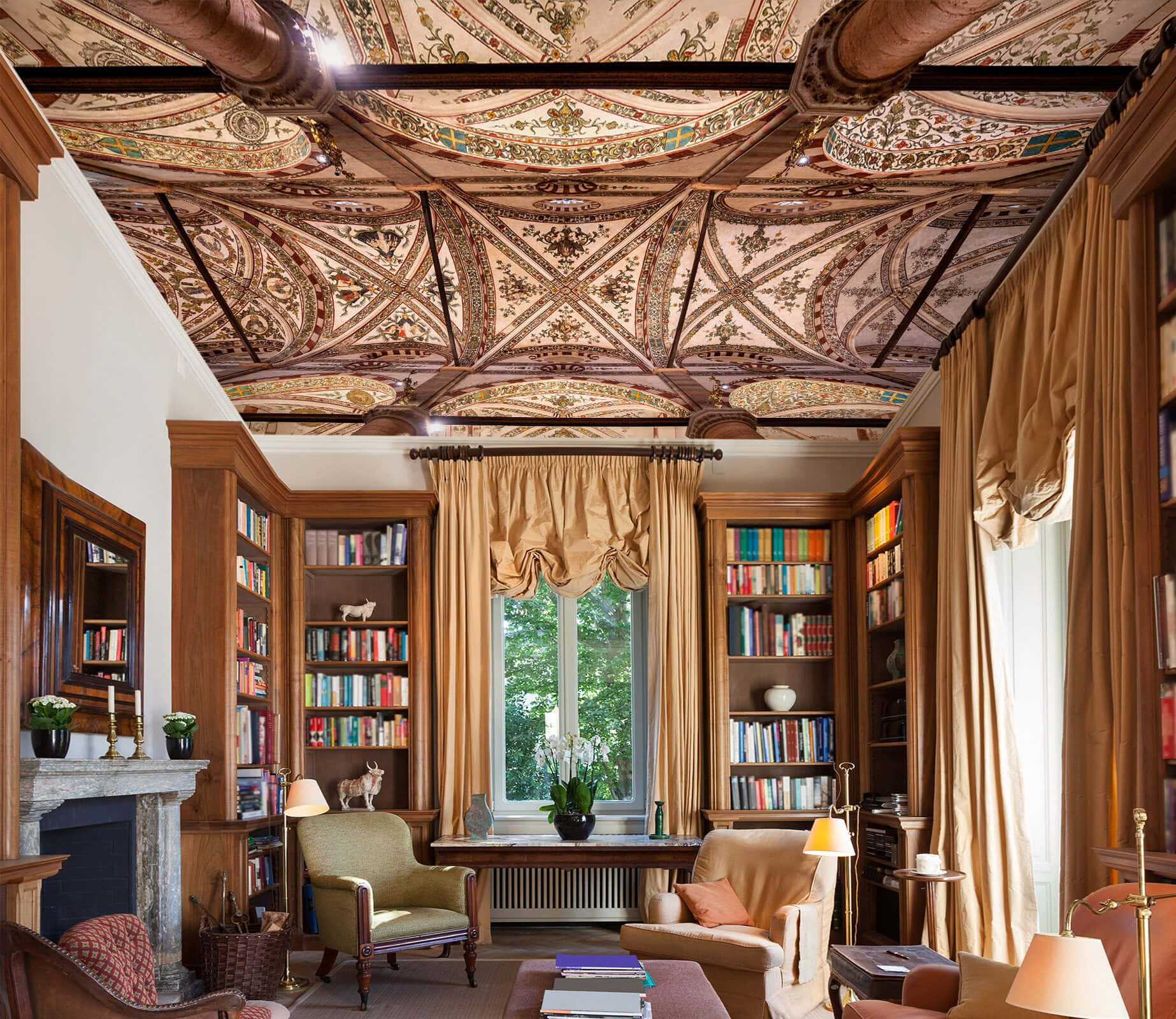 Modesto, 1846 x 1600, opulent library, HD Desktop Wallpaper