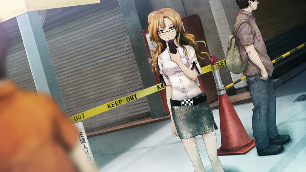 Moeka Kiryu, blonde anime girl, glasses, SD Desktop Wallpaper