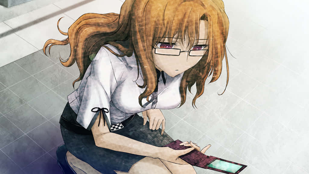 Moeka Kiryu, brown-haired, glasses, SD Desktop Wallpaper